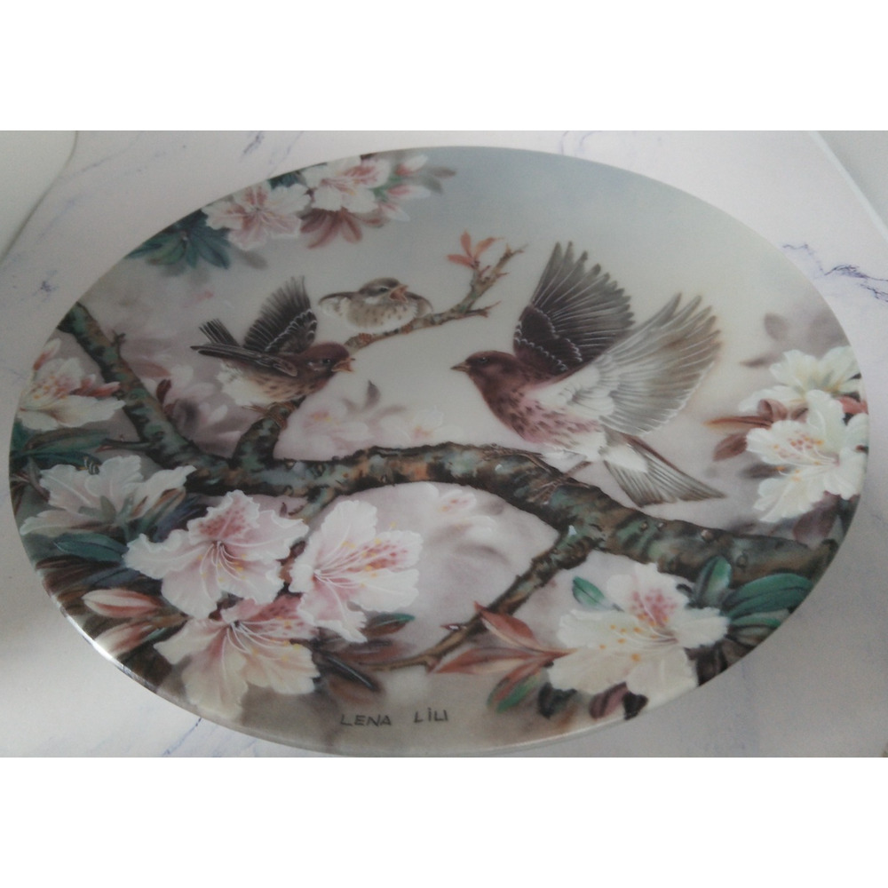 Nature's Poetry Series Plate #7 Melody At Daybreak By Lena Liu (1990 Bradex)
